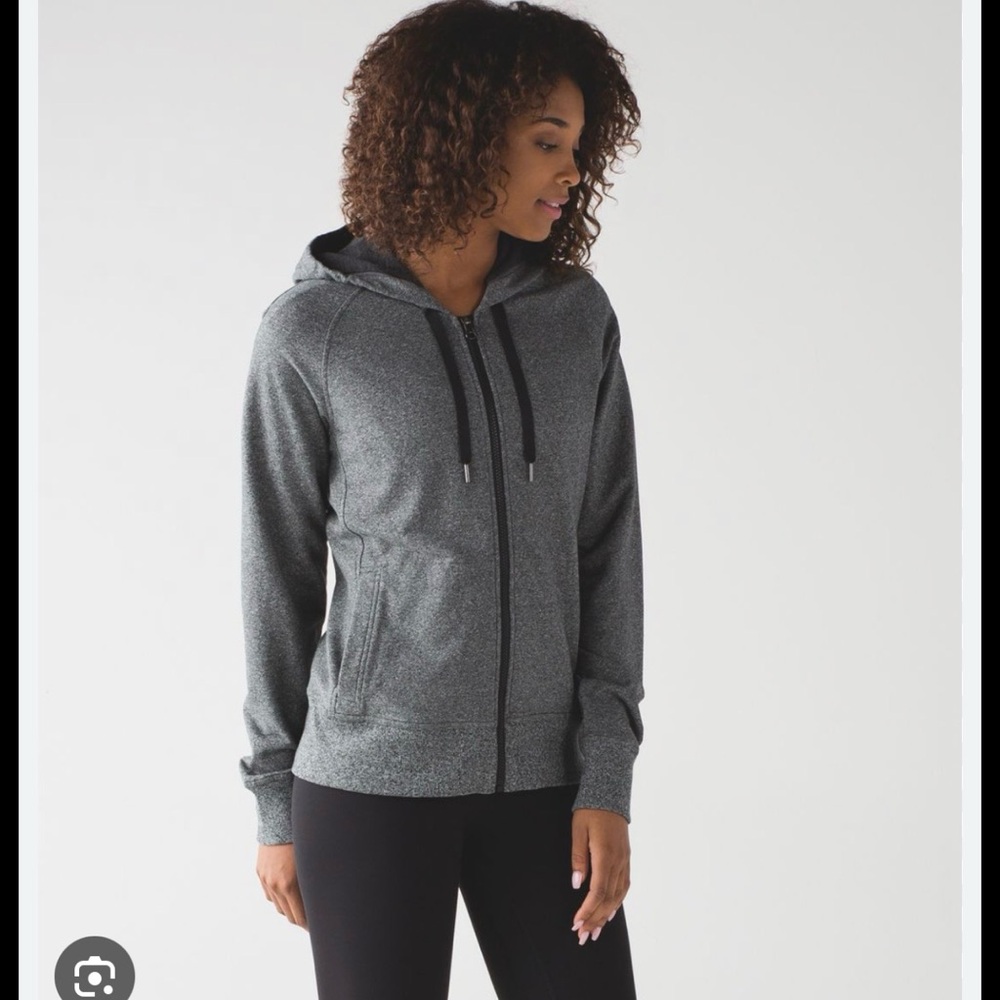 Lululemon Heather Gray Zip-Up Hoodie